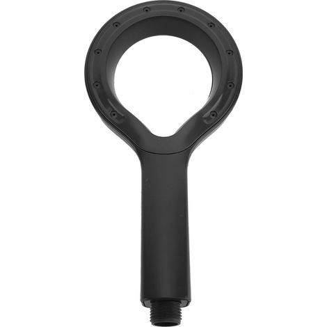 Doccetta a mano ad alta pressione, con ampia uscita dell'acqua e foro per doccia, ideale per casa e bagno, di colore nero. (1/5)