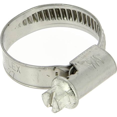 Collier serrage inox bande pleine L9 Ø16-27 W4