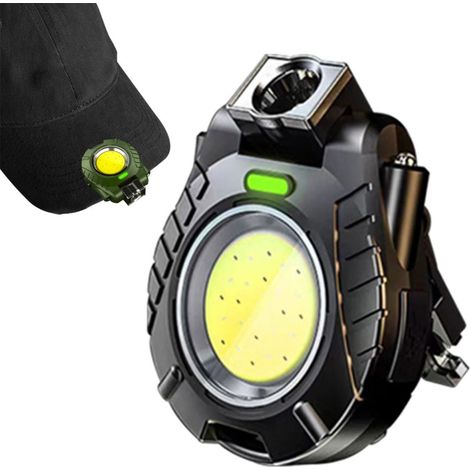 Lampe de chapeau Black Technology à pince, rechargeable et étanche, idéale pour la pêche, le camping et les travaux manuels. (1/5)