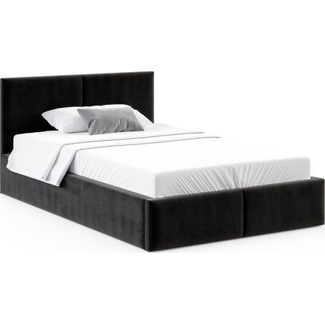Lit coffre Tesia 120x200 - Sommier inclus Noir (1/5)