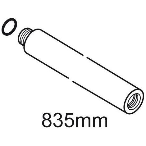 IS Brausestange, d:25, Abstand L=835mm, Chrom