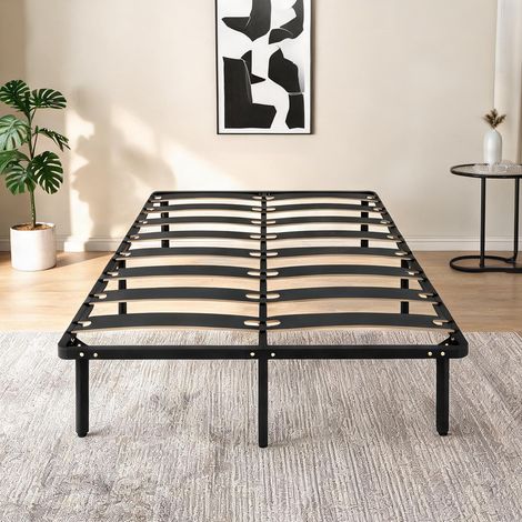 Canapé convertible en bois de peuplier acier 190 x 140 x 32 cm (1/5)