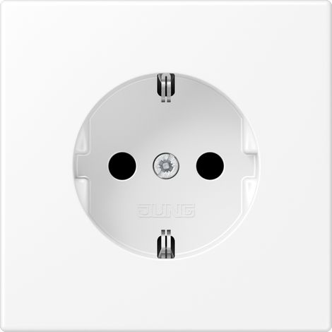 Jung Toma de corriente SCHUKO®, 16 A 250 V , Duroplast lacado, Serie LS, blanco nieve mate LS 1520 WWM