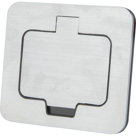 Prise de sol étanche Initiale 16A 2P+T IP55 - Métal brossé - Protec