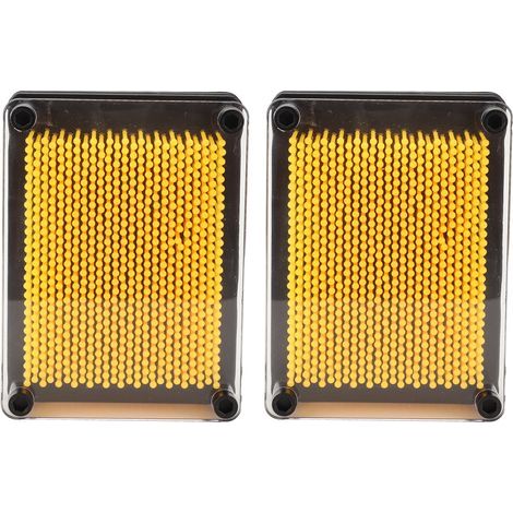 gelbe 3D-Pin-Art-Spielzeugclips, elegante Lochwand für Büro und Restaurantdekoration