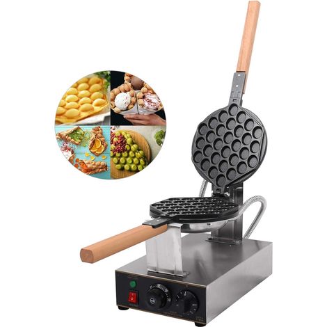 Gaufrier Oeufs De Hong Kong Appareil Pour Gâteaux D'oeuf Acier Inoxydable Electrique Antiadhésif Rotatif 220V 1400W (1/5)