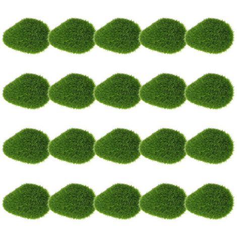 Petites boules de mousse artificielles Boules de mousse vertes Faux morceaux de pierre Pierres décoratives, 20 pièces (1/5)