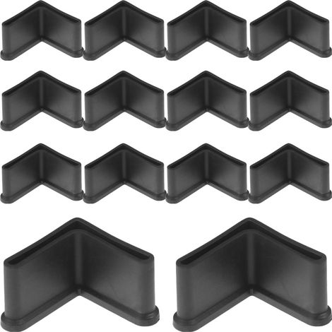 Embouts de Chaise pour Pieds en Caoutchouc Noirs en L 50 Pièces Protection Anti-rayures, Déplacement Plus Fluide et Silencieux, Usage pour Bureau, Chaise de Bar et Pieds D’angle (1/5)