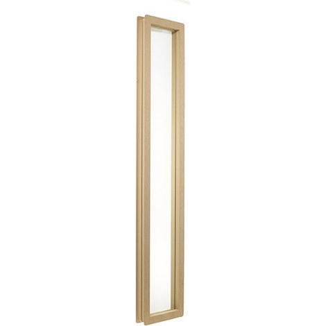 Mottez – Hublot de porte MDF rectangulaire 23x121cm – Vitre trempée 4mm – Pour porte épaisseur 40mm – Accessoire de porte coulissante
