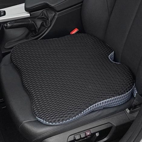LaBlanc - Universel Mousse à Mémoire de Forme Coussin Siege Voiture Rehausseur Auto Coussin de Siège de Voiture Conducteur Passager Respirante pour D'assise Maille Chaise de Bureau/Fauteuil Roulant (1/5)