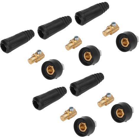 Schnellverbinder für Schweißkabel, 5er-Packung europäischer Stecker/Buchsen 200–315 A für Maschinen (1/5)