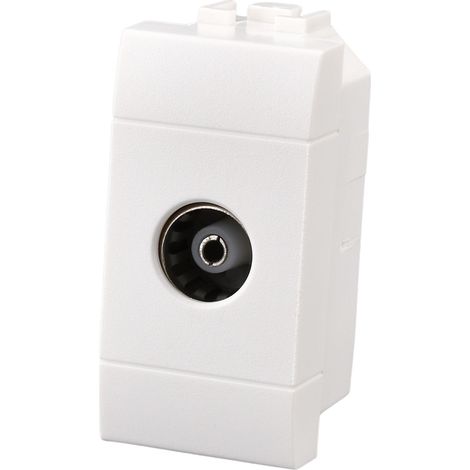 Serie Civile A2ZWORLD MBL Bianco Compatibile Con Bticino Living Light (Presa TV Terminale Femmina)