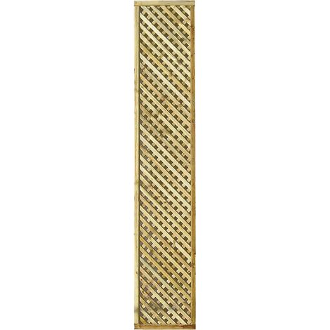 Zest 3 x Privacy Diamond Wooden Trellis 1.83m x 0.3m 1ft Garden Screen Support (1/2)