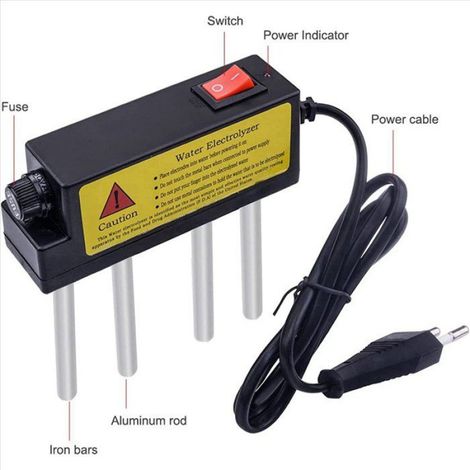 Testeur De Qualité D Eau - Electrolyseur Portable Avec Electrodes En Fer Et Aluminium - Pour Analyse De Pureté D Eau Potable Aquarium Hydroponie Piscine - 3 Pièces (1/5)