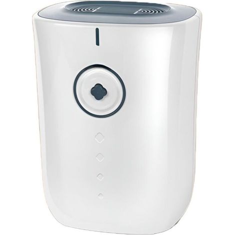 Electric dehumidifier for home, portable, compact, quiet, for basement, bedroom, bathroom, automatic shut-off (white) (1/5)