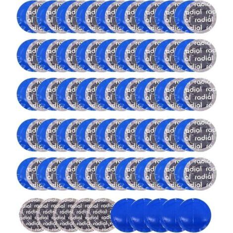 Patch de réparation de pneu rond, kit de 100 patchs universels en caoutchouc naturel (42 mm) (1/4)