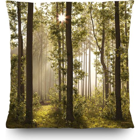 Coussin foret arbre verdure - 45 cm x 45 cm (1/5)