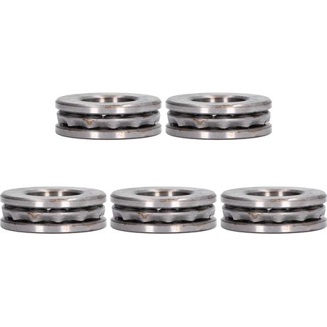 Roulement à billes axial 5 pièces 51205 butée pour crochets de grue et pompes à eau verticales, roulements plats (1/5)