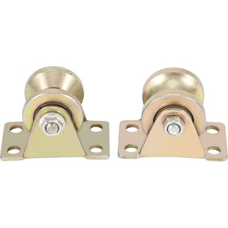 Lot de 2 galets de guidage de 32 mm pour rail de portail coulissant à gorge en V. (1/5)