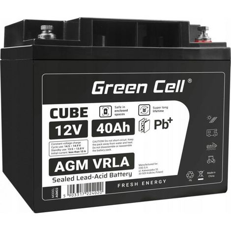 Batteria AGM green-cell agm12v40ah 12 V 40 Ah (1/3)