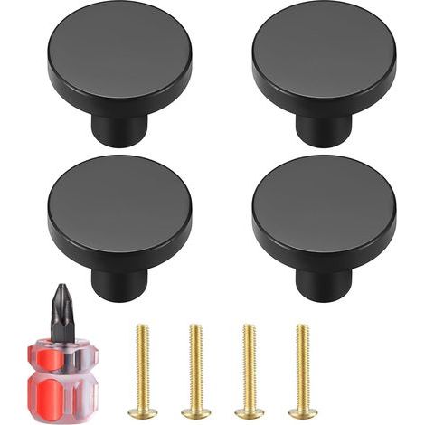Schubladengriffe aus schwarzem Messing, 20x25 mm, mit Schraubendreher. (1/5)