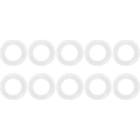 10 wiederverwendbare, waschbare, nahtlose, transparente doppelseitige Klebebänder für Klebebefestigungen (1/5)