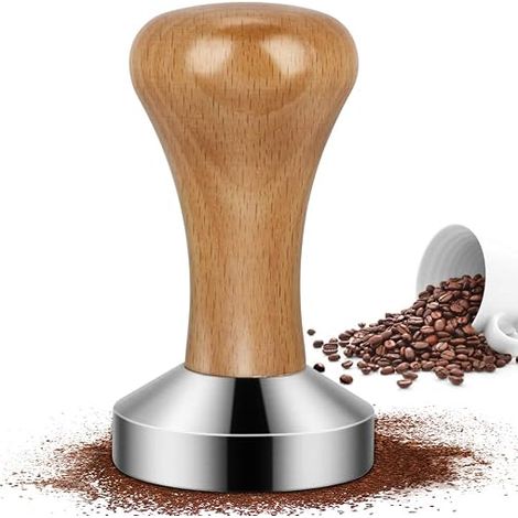 Espresso Tamper, Tasseur de café en Acier Inoxydable Presse à Café en Acier Inoxydable Barista Espresso Tamper pour Machine à Café (1/5)