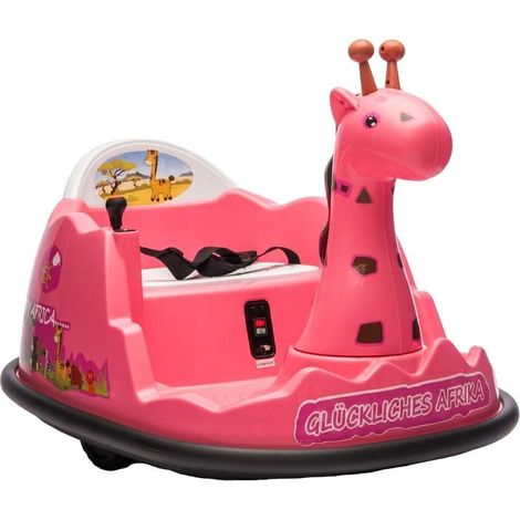 GARVEE 6V Elektro-Kinderauto mit 360° Drehung, Eltern-Fernbedienung & LED-Musik – Stoßfester Bumper Car für Kinder von 3 bis 6 Jahren, max. 30 kg, Rosa (1/5)