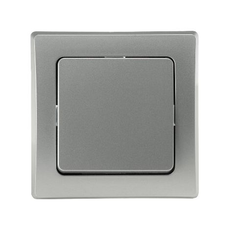 DELPHI Wechsel-Schalter Unterputz 250V 1-fach Rahmen Silber Grau (1/3)