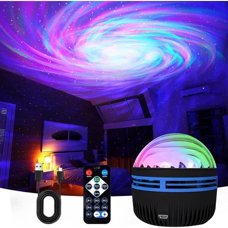 Projecteur galaxie, projecteur trou noir avec télécommande pour décoration de chambre d'adulte, fête, veilleuse lampe nébuleuse pour enfants (1/5)