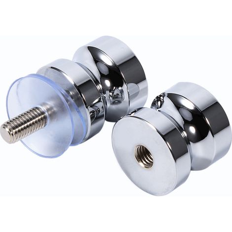 Poignée de porte de douche/meuble en verre simple, en alliage d'aluminium, diamètre 2,8 cm (1,1 po), avec vis. (1/5)
