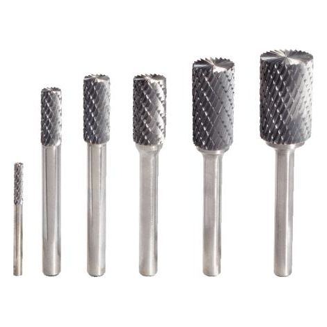 Ks Tools – Fraise HM forme A 3 mm – Acier durci pour métaux durs et inoxydables – Longueur 38.5 mm – Denture étoilée pour coupe nette