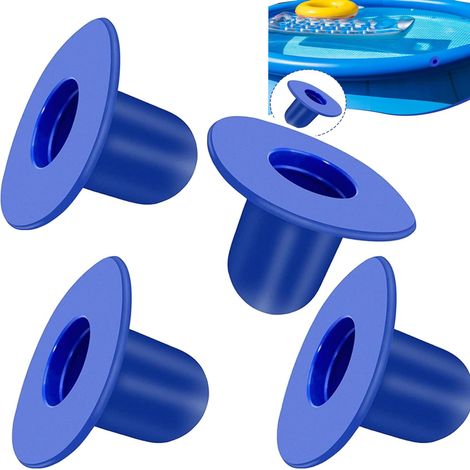 Lot De 4 Bouchons De Piscine,Bouchon Vidange Piscine,Bouchon Filtre À Sable Piscine,Filtre Pompe Crépine Bouchons Trou,Robuste Accessoires Hors Sol Pour Les Piscines Extérieures(Bleu) (1/5)
