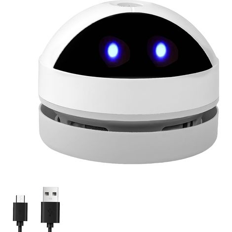 Mini Aspirateur de Table, Petit Aspirateur USB Rechargeable, Puissance d'aspiration sans Fil, Portable, pour Table Bureau Voiture École Maison (1/5)
