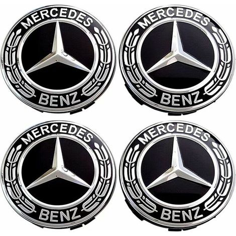 GABRIELLE 4 coprimozzi compatibili con coprimozzo centrale Mercedes Benz da 75 mm, accessori per auto in ABS