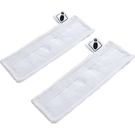 Alfombrillas de microfibra para mopa, compatibles con las boquillas de suelo de las limpiadoras a vapor Kärcher SC, con velcro y correa de base, paquete de 2 unidades. - Crezuo