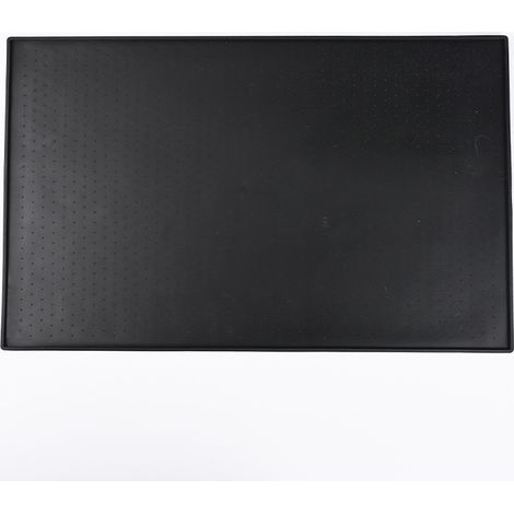 Kaffeemaschinenmatte, 48 x 30 cm Silikonmatte für Kaffeemaschinen, Silikonmatte unter der Kaffeemaschine, zum Auffangen von Kaffeeresten, Schwarz