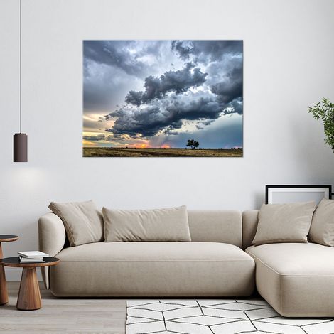 Wandbild Dunkelgraue Wolken Landschaft 60x40 (1/4)