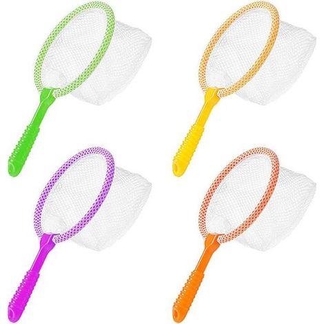 Épuisette enfant filet de pêche 23cm coloré attrape-insectes jouet de plage (1/5)
