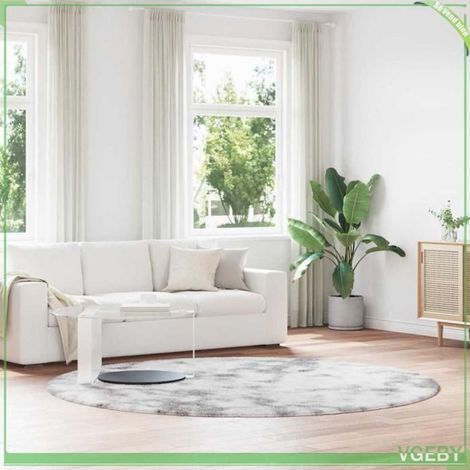 4102932 Tapis Shaggy à poils longs NAVARRA gris argenté 240x240 cm (1/5)