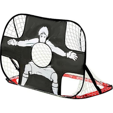But de football pliable pour enfants - Filet portable pour intérieur et extérieur, installation facile pour l'entraînement des tout-petits, bleu ciel (1/4)