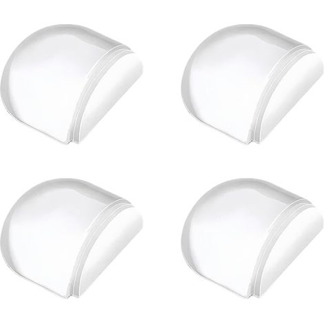 Set mit 4 transparenten, selbstklebenden Türstoppern, hochhaftend für Böden und Parkett, Wand- und Türschutz ohne Bohren für den Innenbereich, geräuschlos