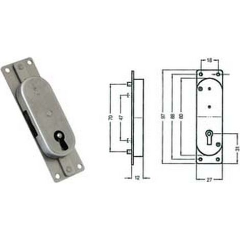 5PZ SERRATURA A STRINGA DA INCASTRARE