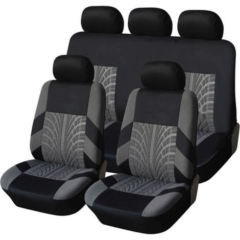 HOUSSE DE SIEGE,gray a set--Ensemble de housses de siège de voiture brodées pour citroën, pour tous les modèles C2 C3 C4 (4 portes) (1/4)