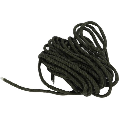 Corde de sécurité 9 brins 5 mètres polyester, corde parachute vert camping extérieur survie randonnée (1/5)