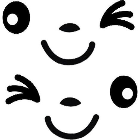 6 autocollants rétroviseur voiture noir, visage souriant clin d'œil, drôle, mignon et joyeux, déco auto humoristique (1/5)