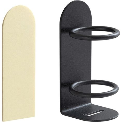Paquet de 2 porte-brosse à dents électrique (noir), porte-brosse à dents électrique mural en métal, support de rangement mural pour salle de bain