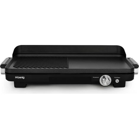 Plancha électrique 1800W GRX330 – Surface de cuisson 50 x 25 cm – Thermostat réglable – Revêtement antiadhésif – Hkoenig (1/10)