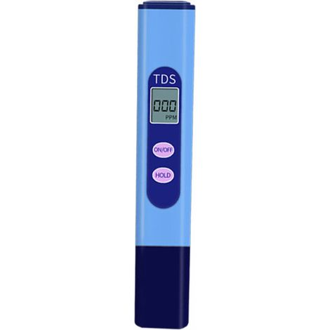 Penna digitale LCD per il test della qualità dell'acqua TDS-2B, penna professionale per la misurazione della durezza dell'acqua e delle impurità minerali, colore blu -Crezuo