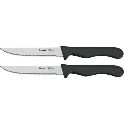 Metaltex Cuchillos para Steak Juego de Dos Hojas Microdentadas